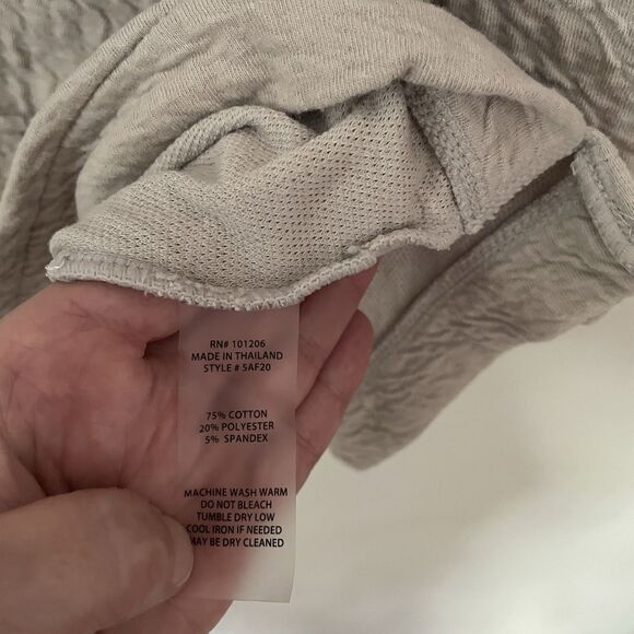 Soft Surroundings Cowl Neck Tunic 3X Beige Textured Lagenlook Pocket Boho Casual - Picture 8 of 13